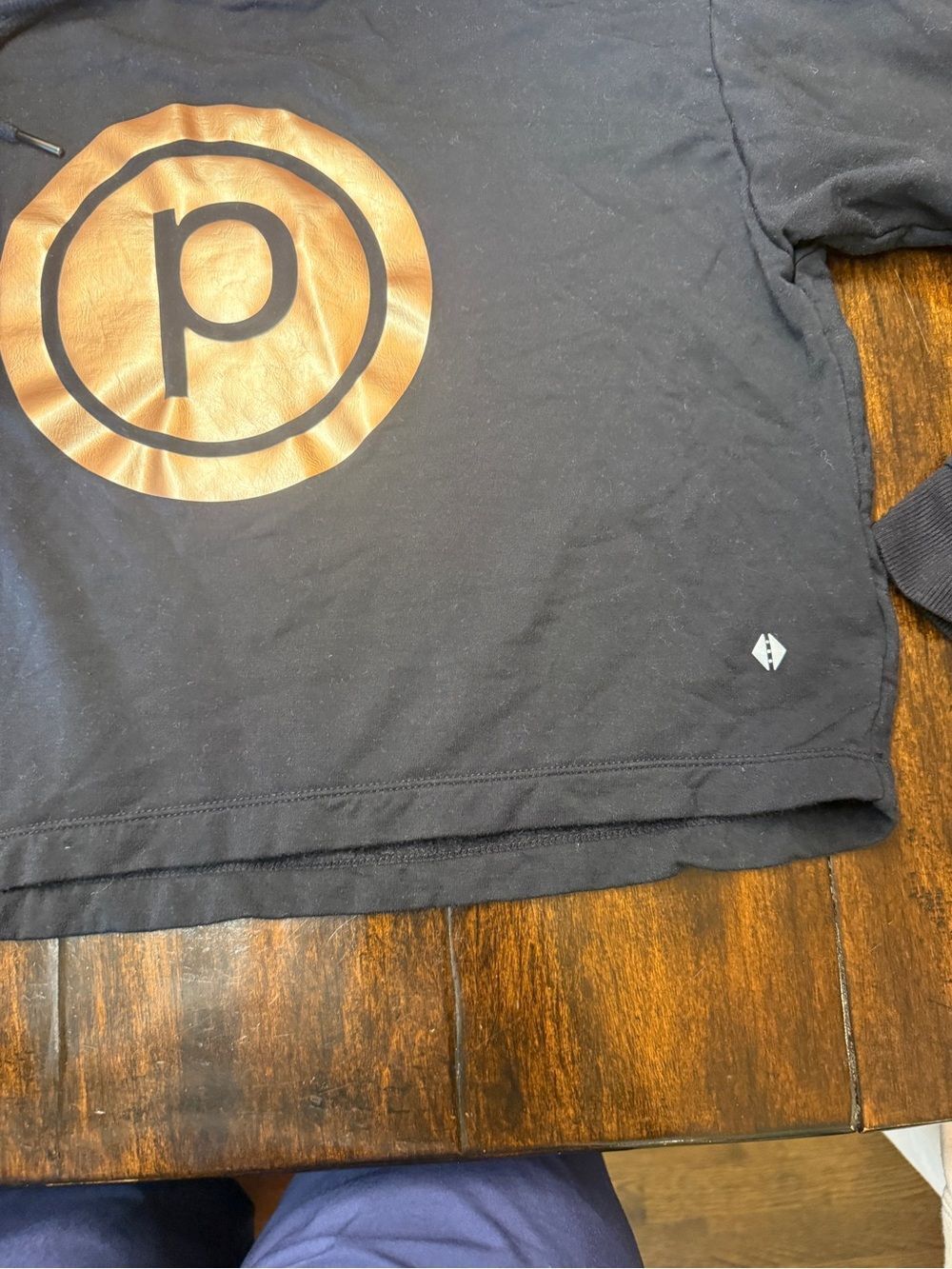 Pure Barre and Tavi Black Hoodie with Copper Logo Cropped - Picture 5 of 5